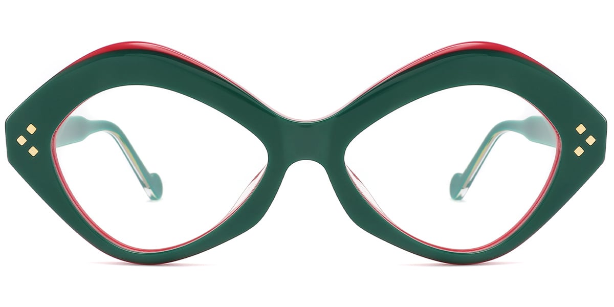 Acetate Geometric Frame green