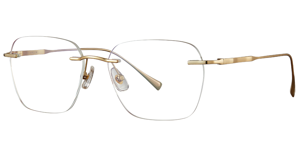 Titanium Square Frame gold