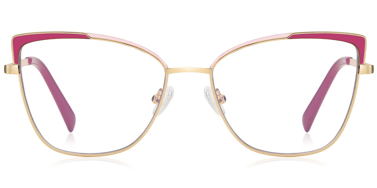 Cat Eye Frame pattern-rose