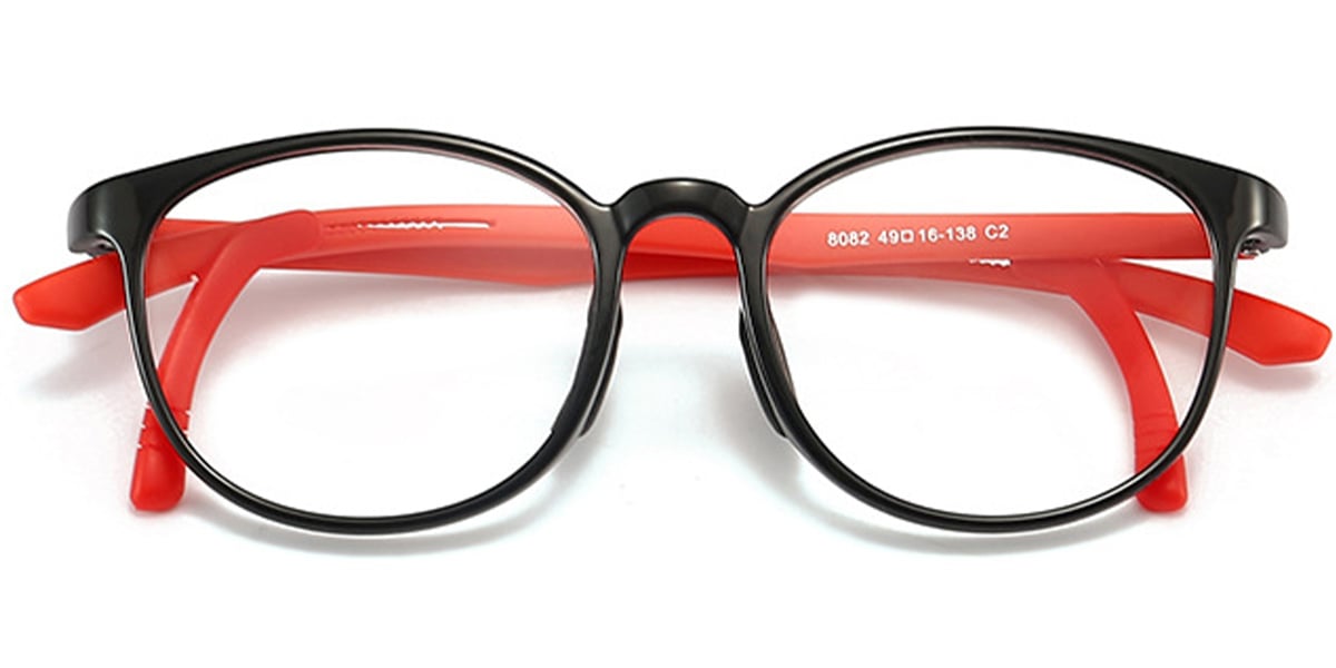 Kid's Square Frame black-red