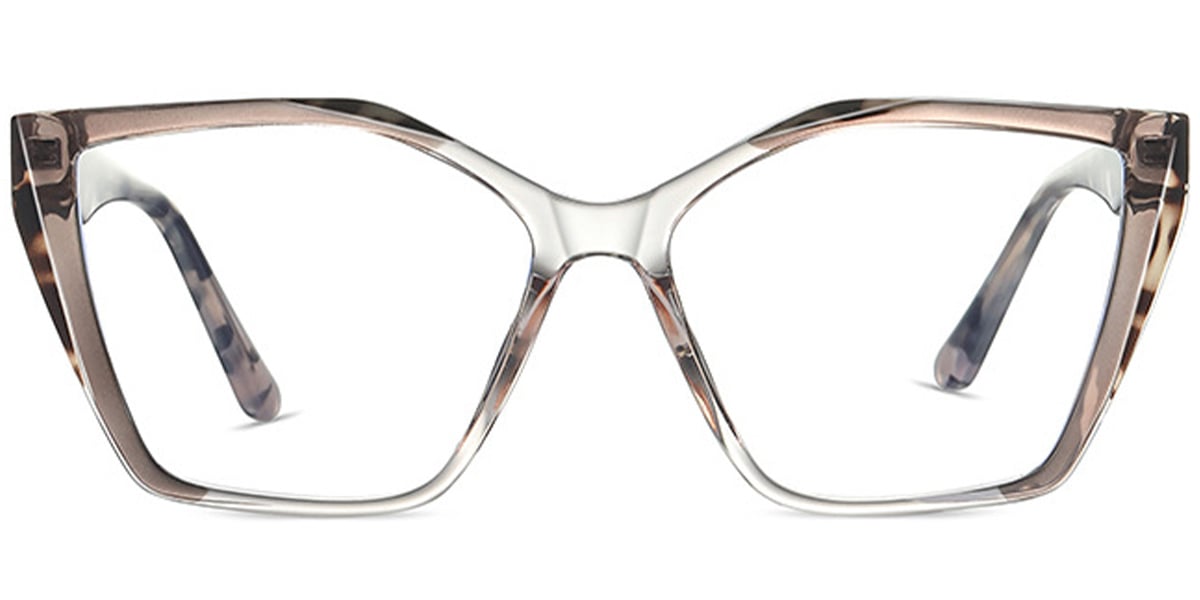 Acetate Geometric Frame pattern-light_brown