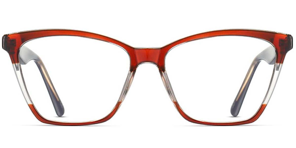 Acetate Square Frame translucent-red