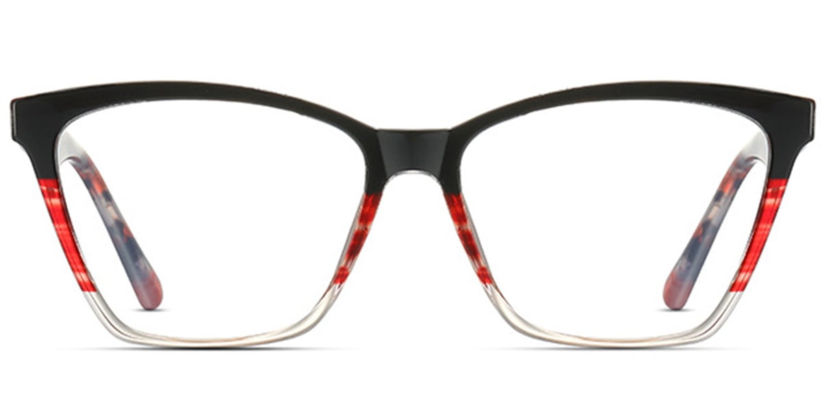 Acetate Square Frame pattern-black