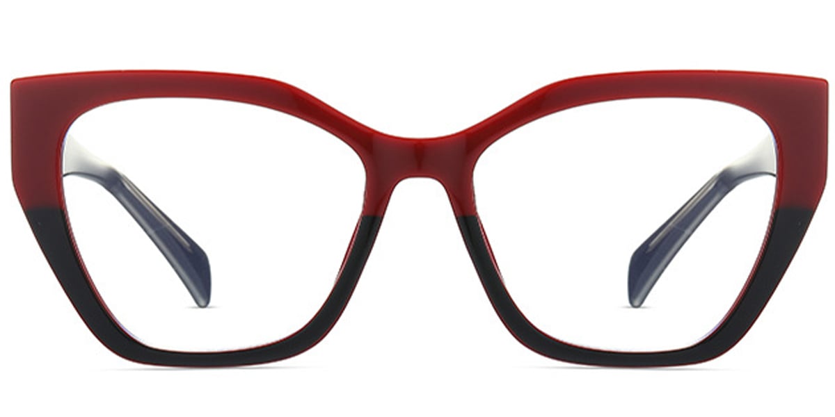 Acetate Geometric Frame black-red