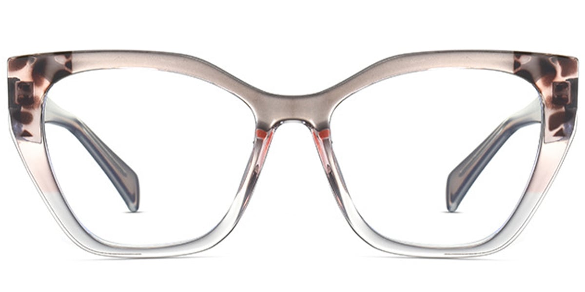 Acetate Geometric Frame pattern-grey