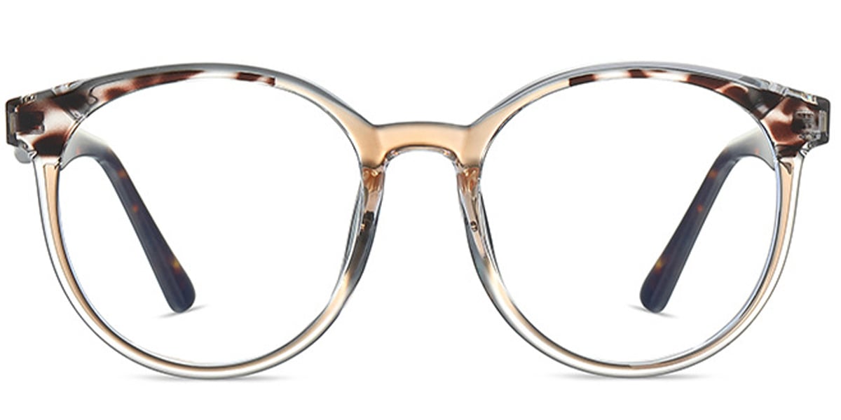 Acetate Round Frame pattern-light_brown