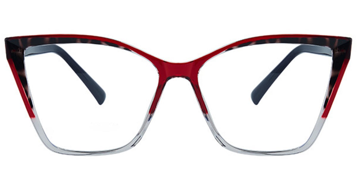 Acetate Square Frame pattern-red