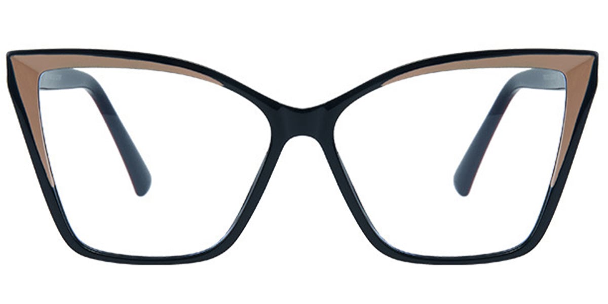 Acetate Square Frame pattern-black