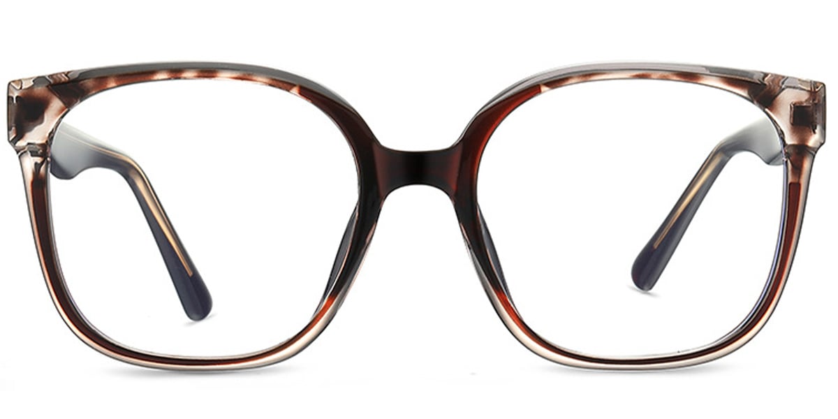 Acetate Square Frame pattern-brown