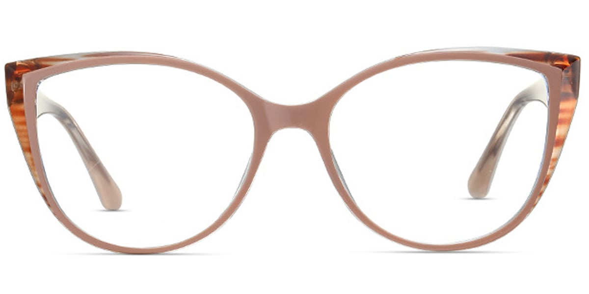 Acetate Cat Eye Frame pattern-coffee