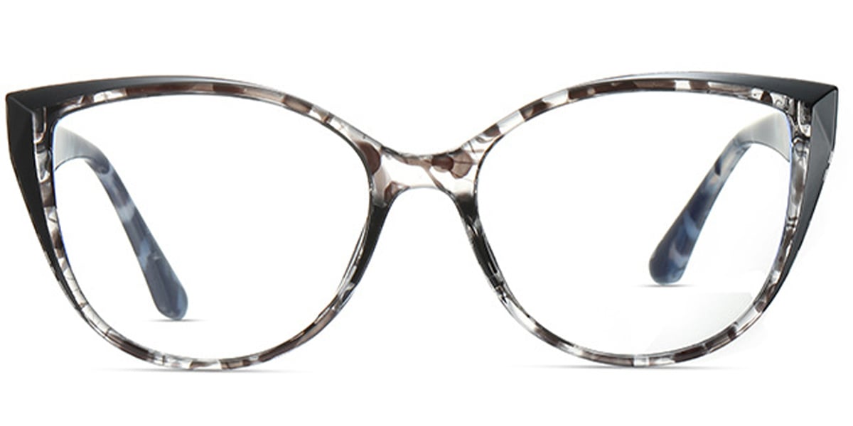 Acetate Cat Eye Frame pattern-black