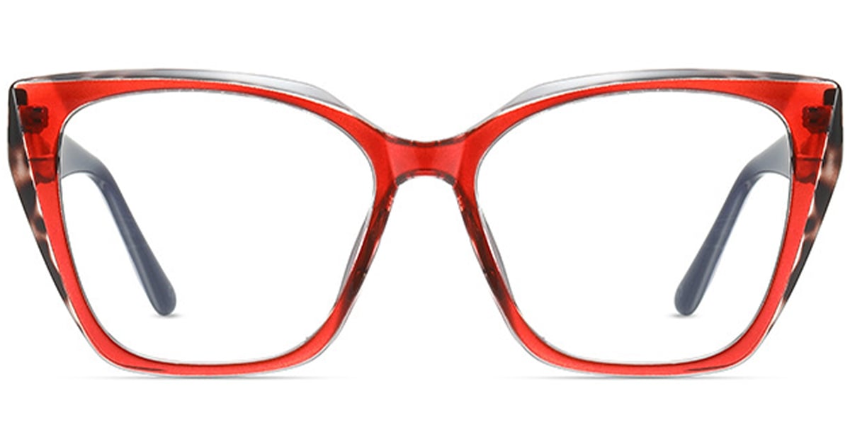 Acetate Square Frame pattern-red