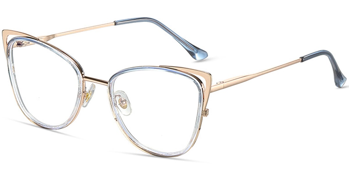 Cat Eye Frame rose_gold-blue