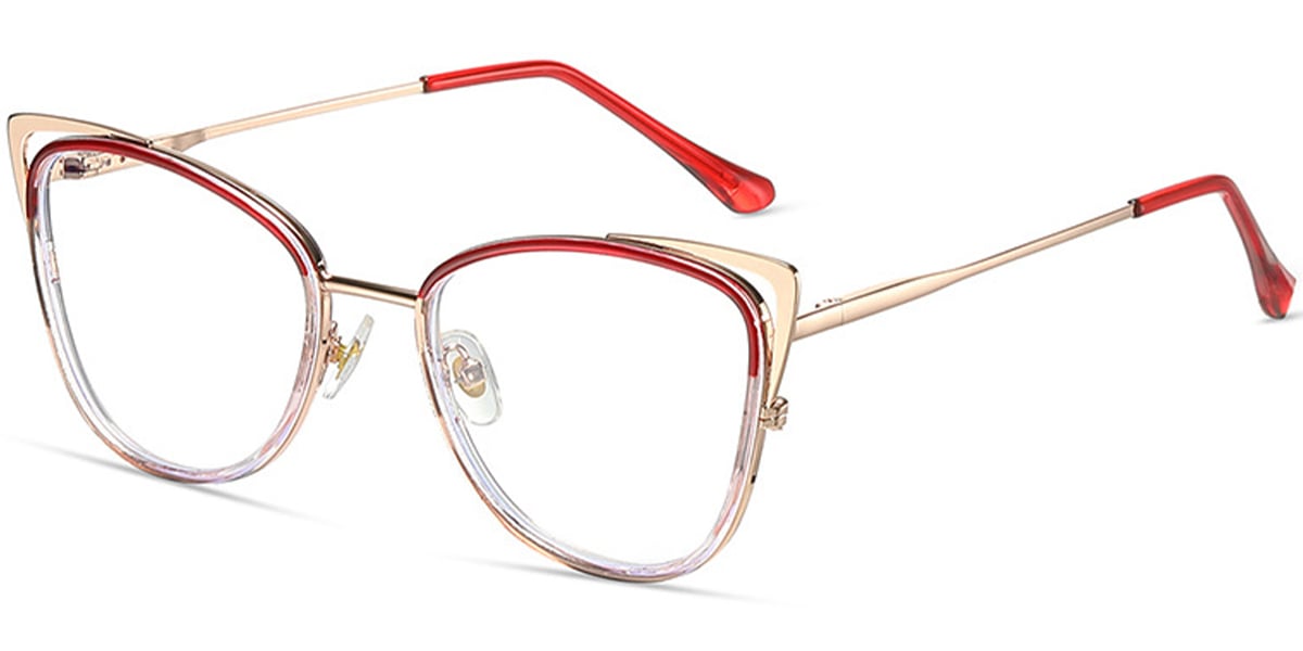 Cat Eye Frame rose_gold-red