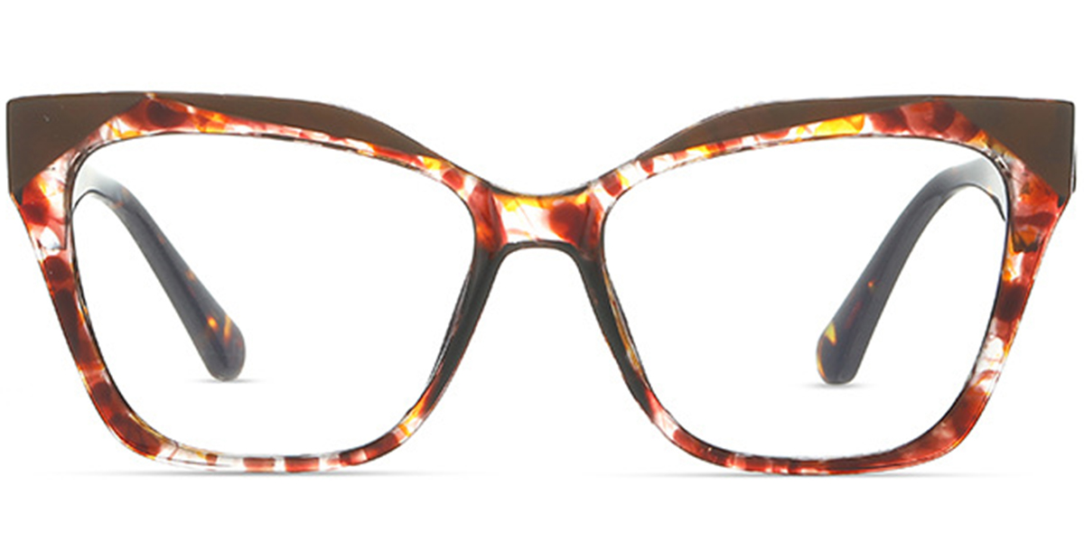 Acetate Square Frame pattern-tortoiseshell