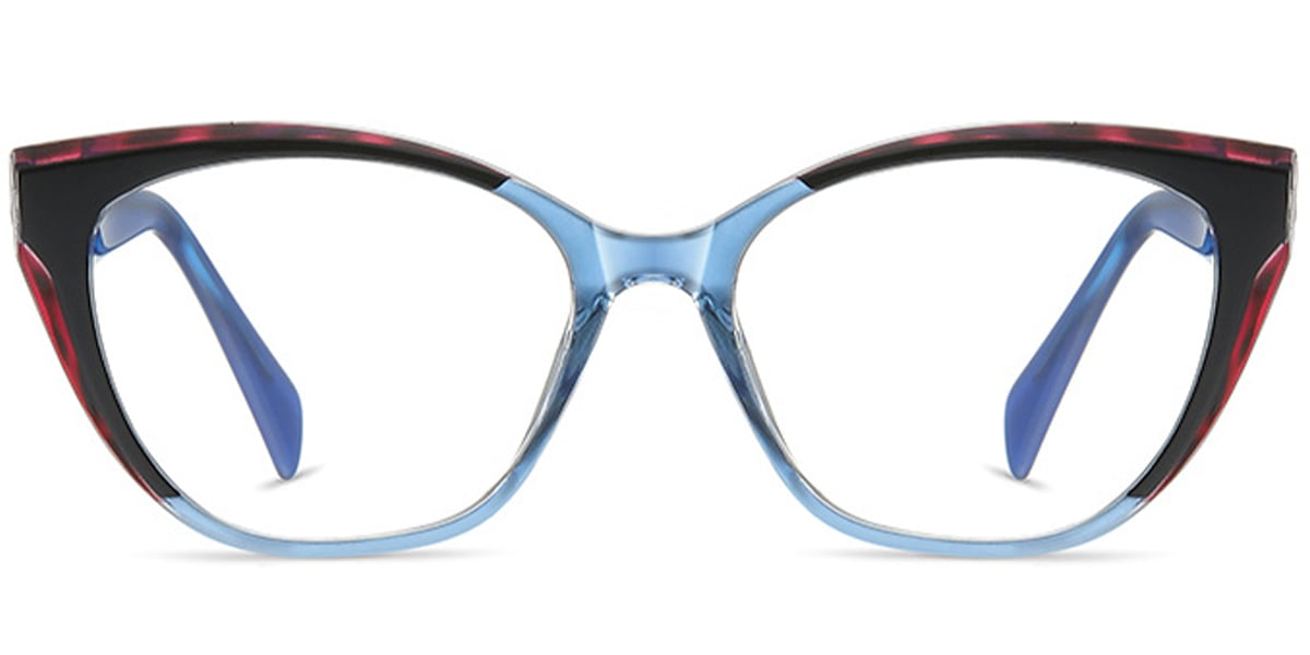 Acetate Square Frame pattern-blue