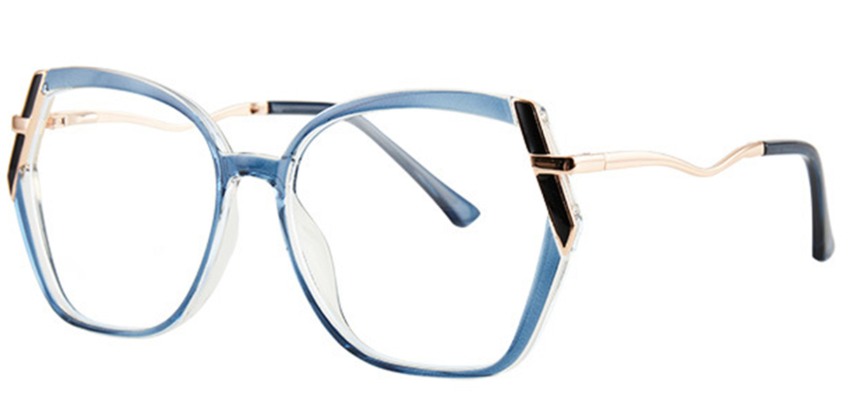 Geometric Frame blue