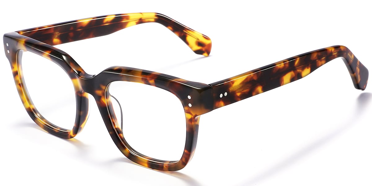 Acetate Square Frame tortoiseshell