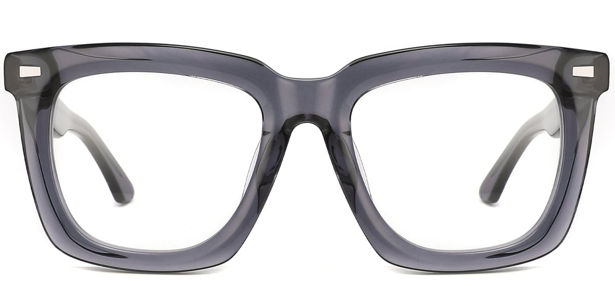 Acetate Square Frame translucent-grey