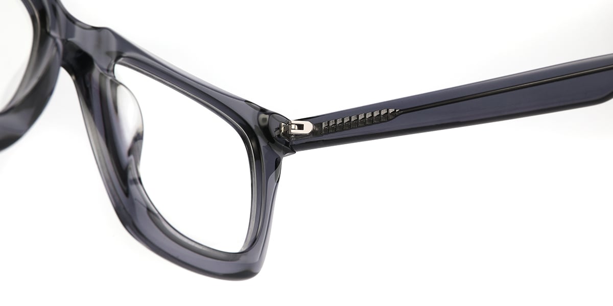 Acetate Square Frame translucent-grey