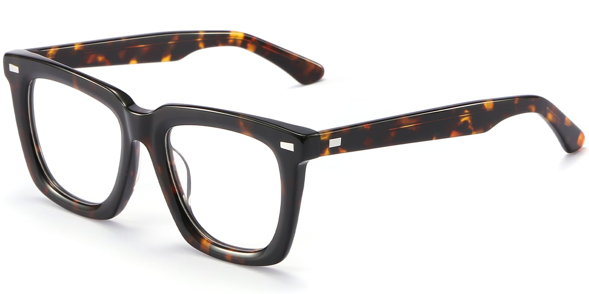 Acetate Square Frame tortoiseshell