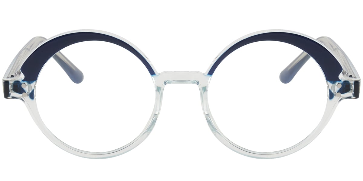 Round Frame pattern-blue