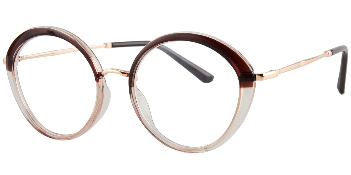 Oval Frame pattern-brown