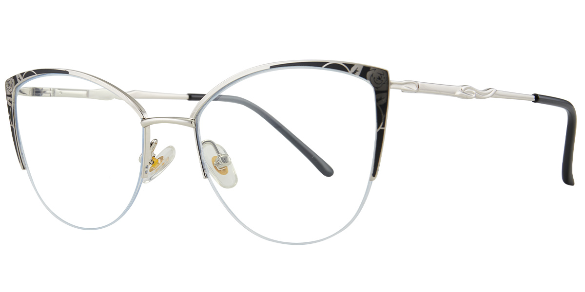 Cat Eye Frame silver-black