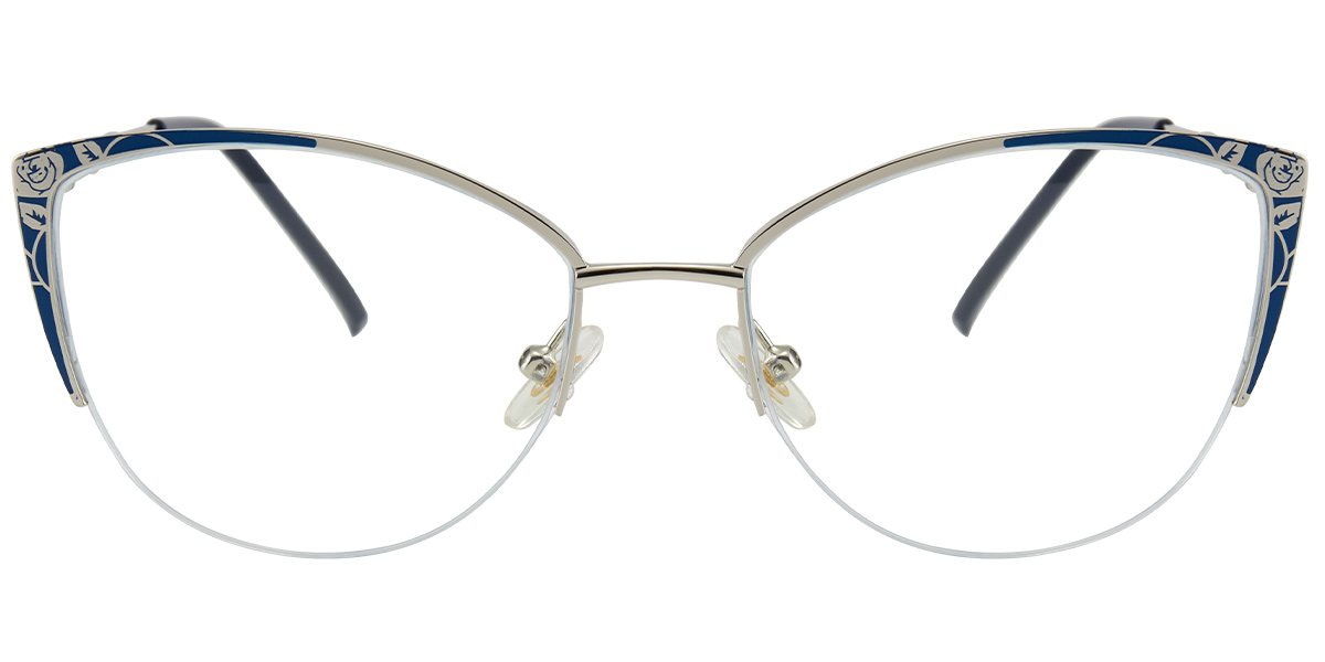 Cat Eye Frame silver-blue