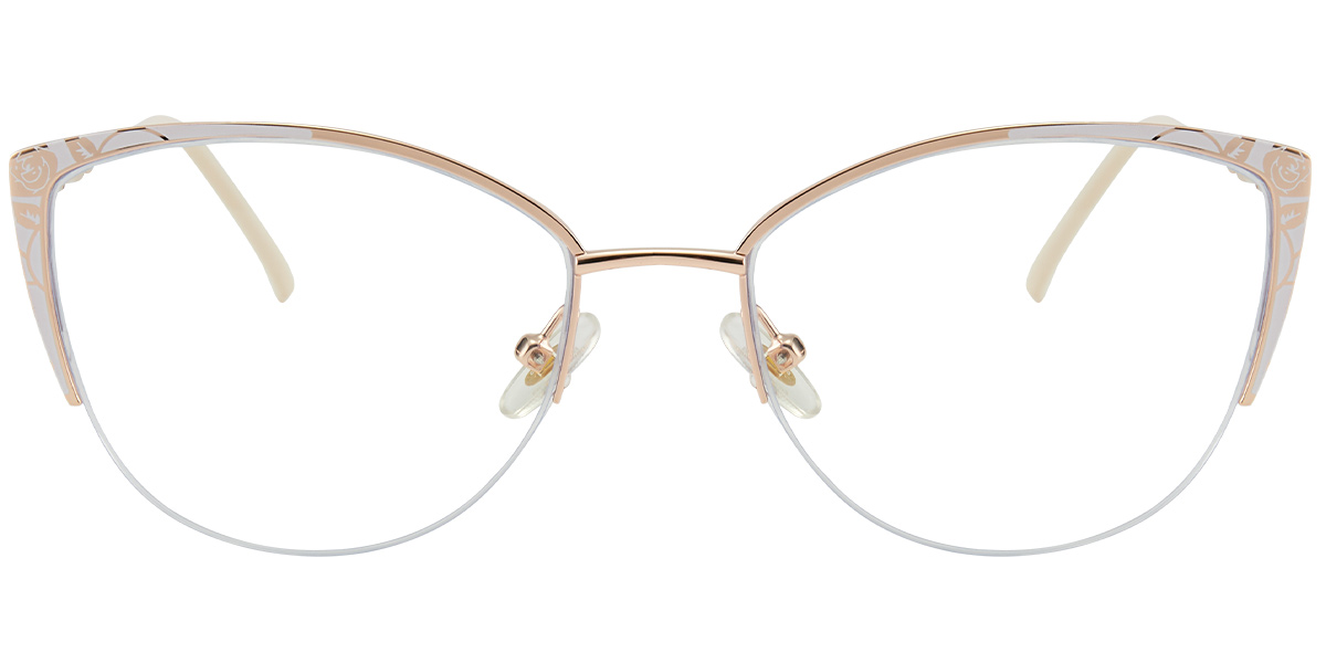 Cat Eye Frame rose_gold-white