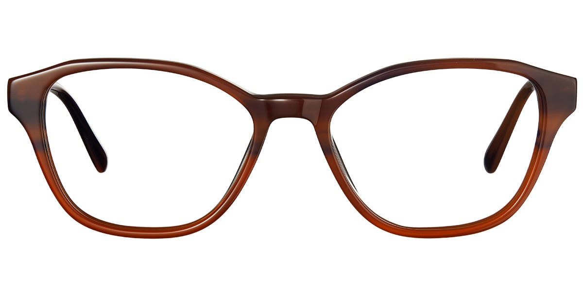 Acetate Geometric Frame pattern-brown