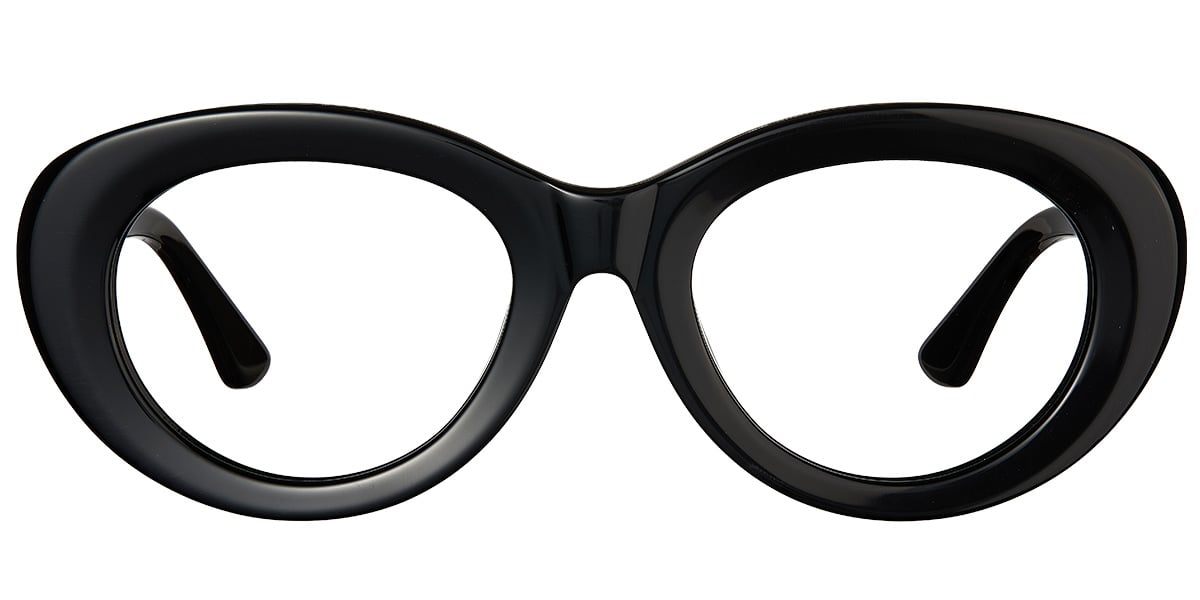 Acetate Oval Frame bright_black