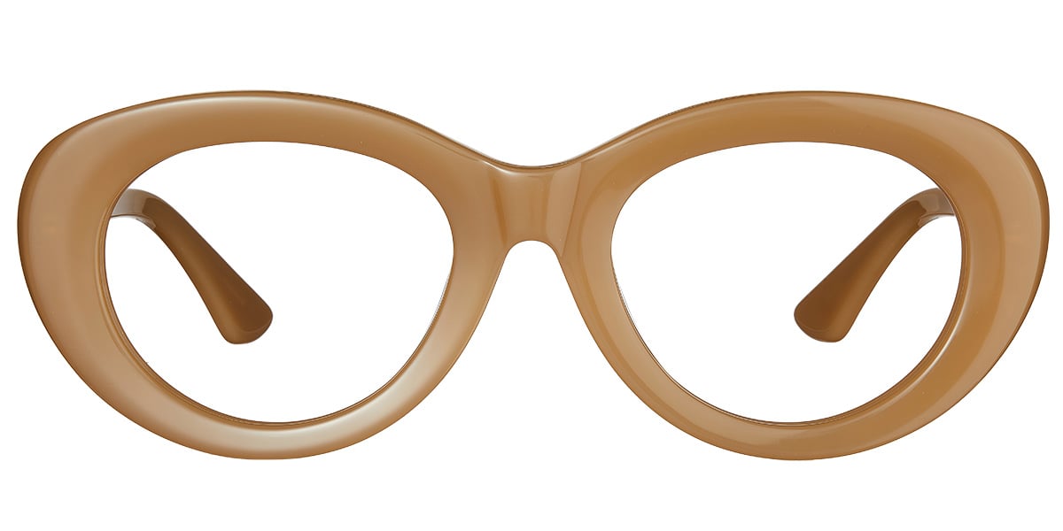 Acetate Oval Frame brown