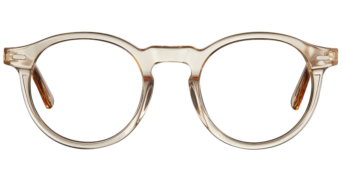 Acetate Round Frame translucent-brown