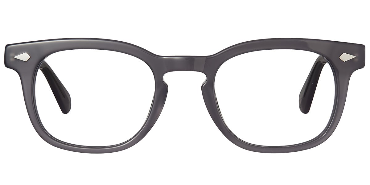 Acetate Rectangle Frame translucent-grey