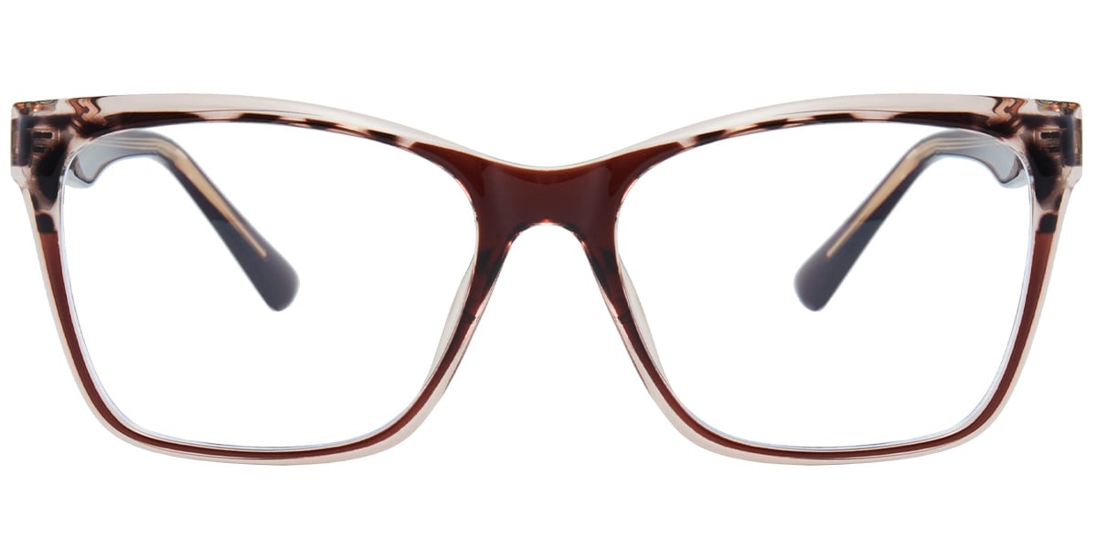 Acetate Square Frame pattern-brown