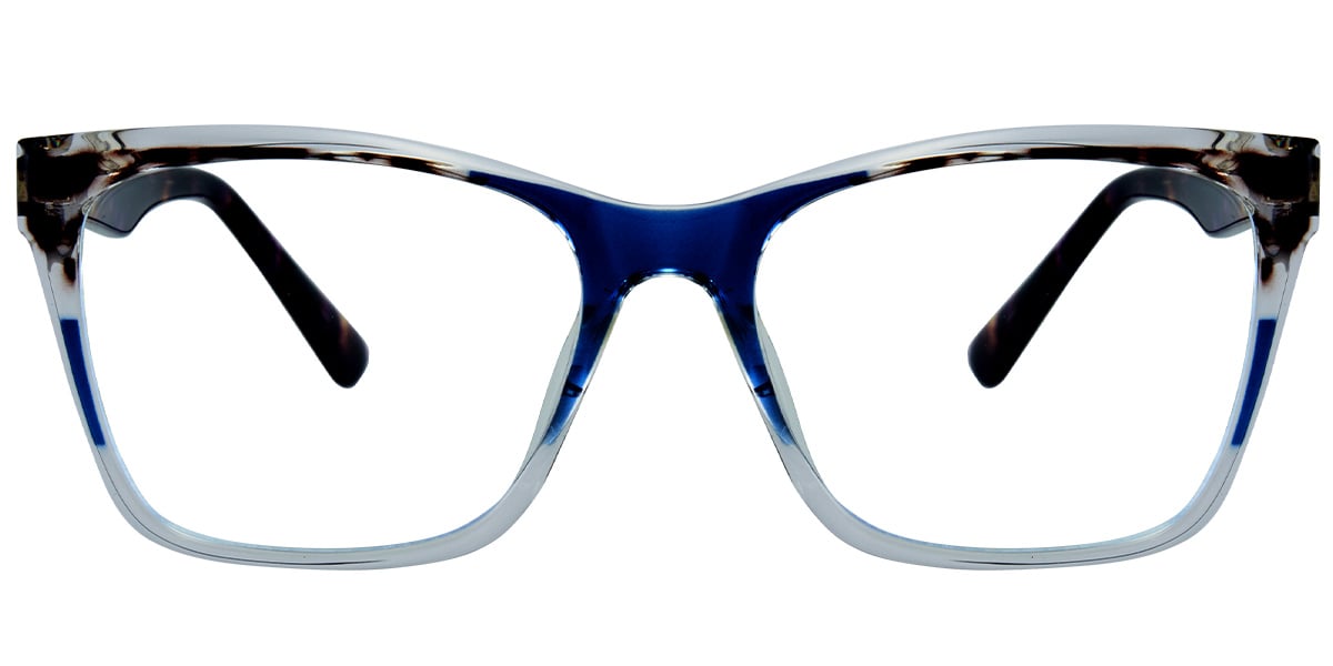 Acetate Square Frame pattern-blue