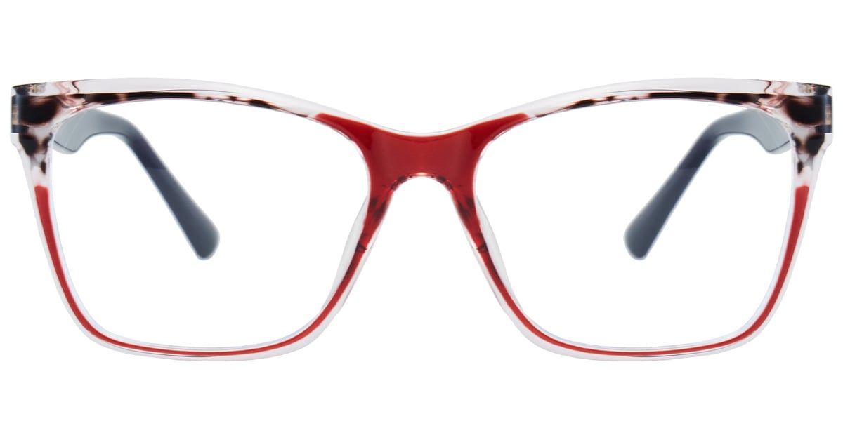 Acetate Square Frame pattern-red