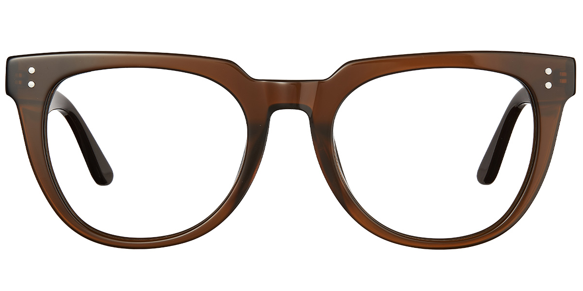 Acetate Square Frame translucent-brown