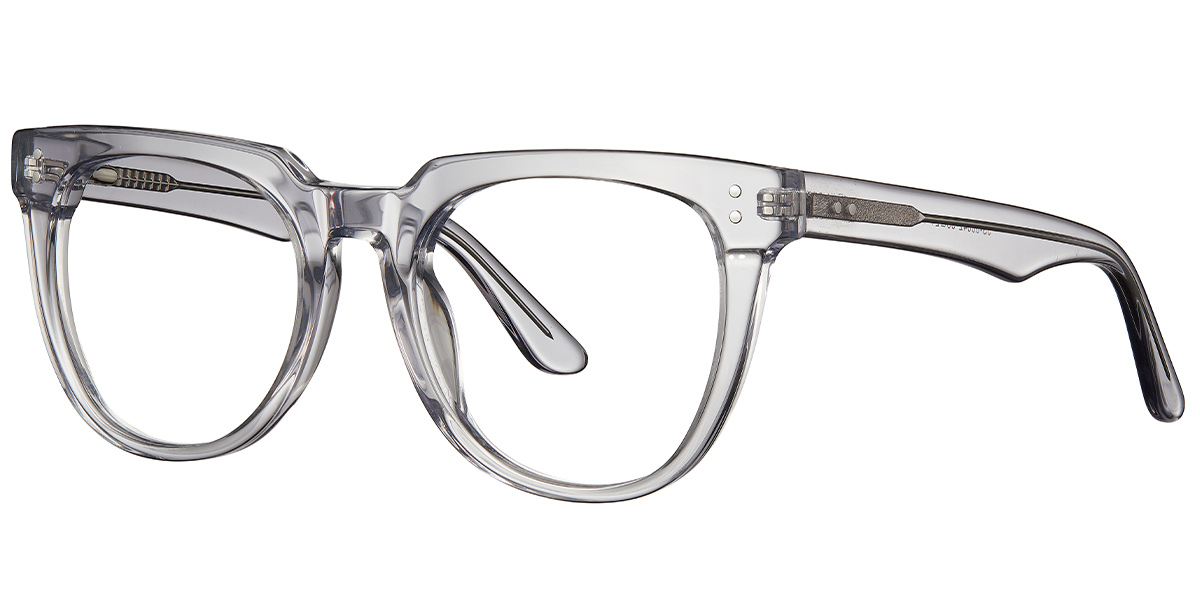 Acetate Square Frame translucent-grey