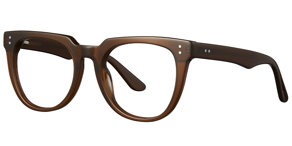 Acetate Square Frame translucent-brown