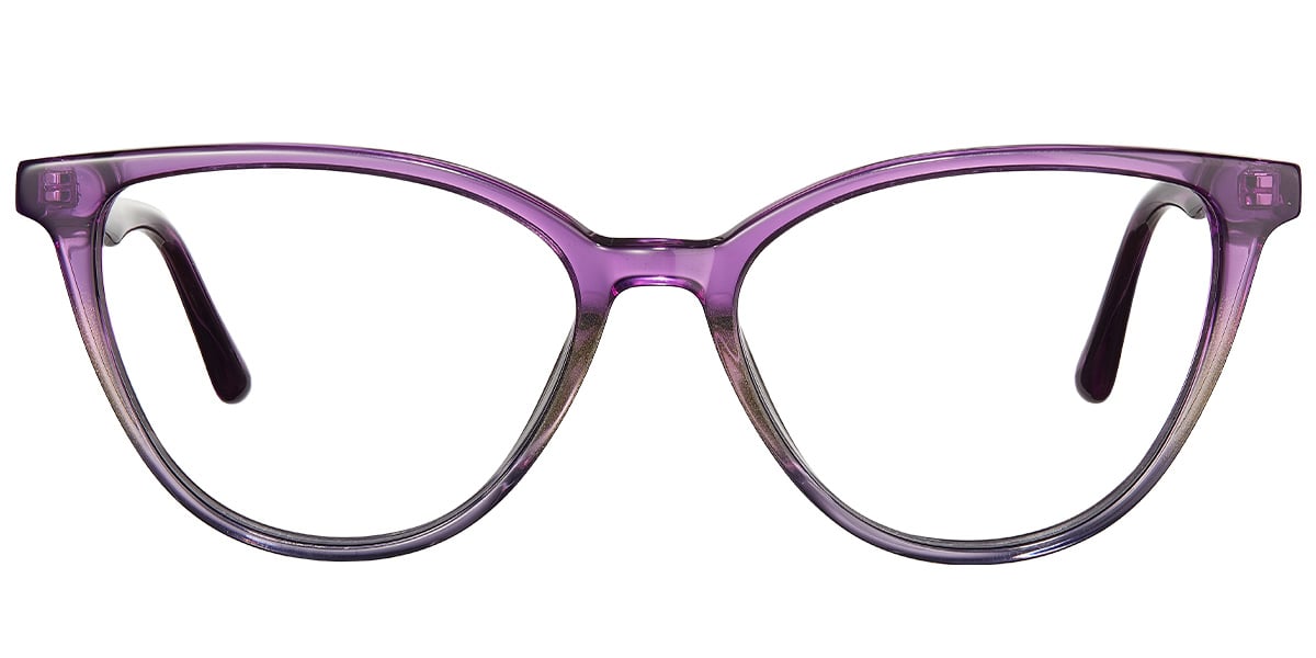 Acetate Square Frame pattern-purple