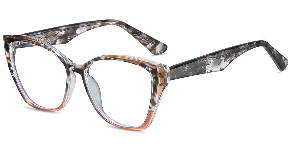 Acetate Square Frame pattern-tortoiseshell