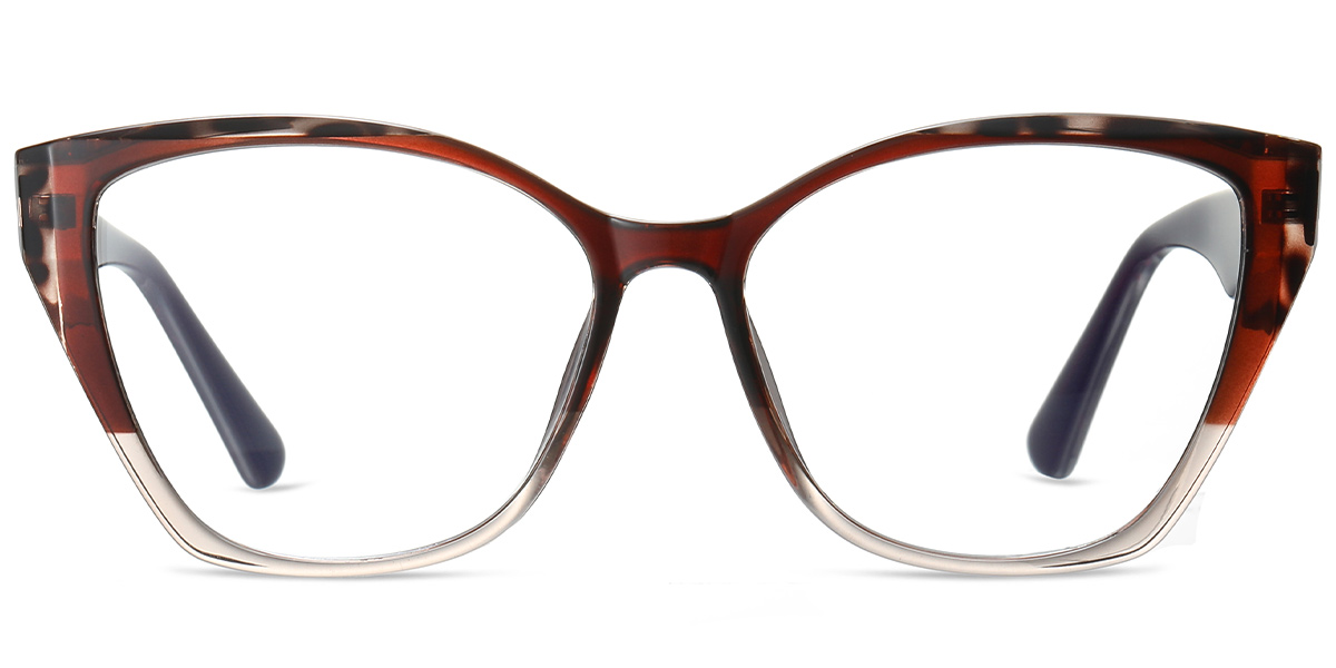 Acetate Square Frame pattern-brown