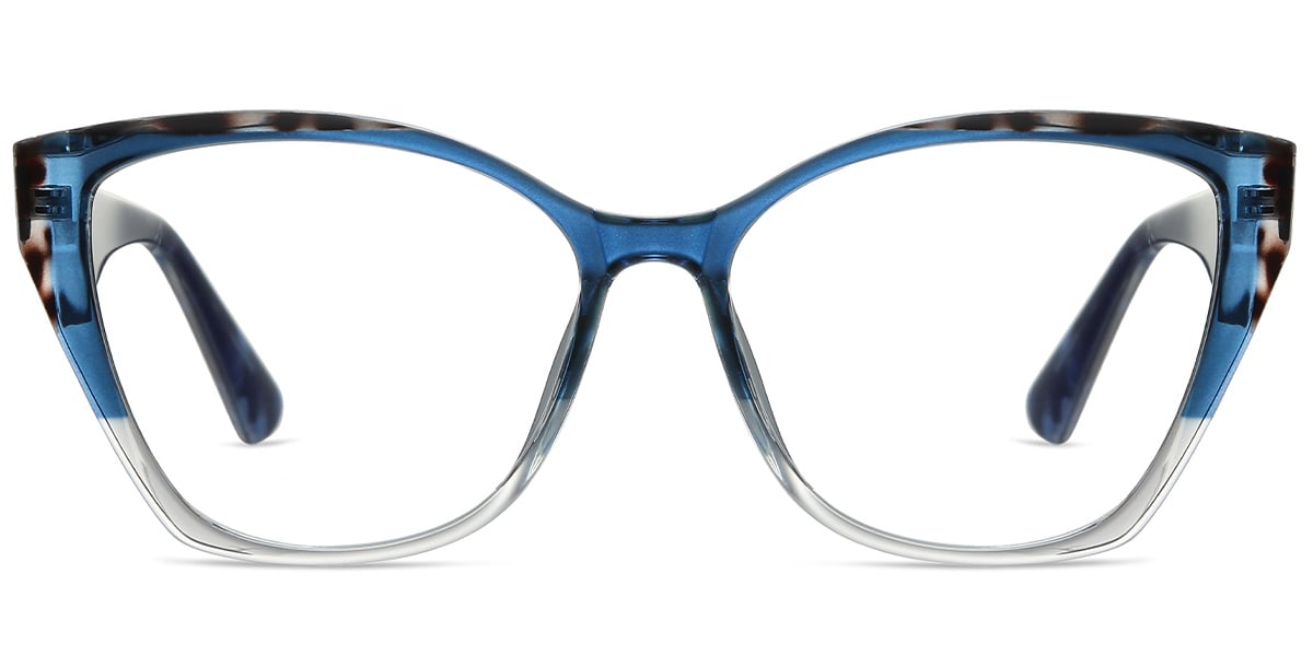 Acetate Square Frame pattern-blue