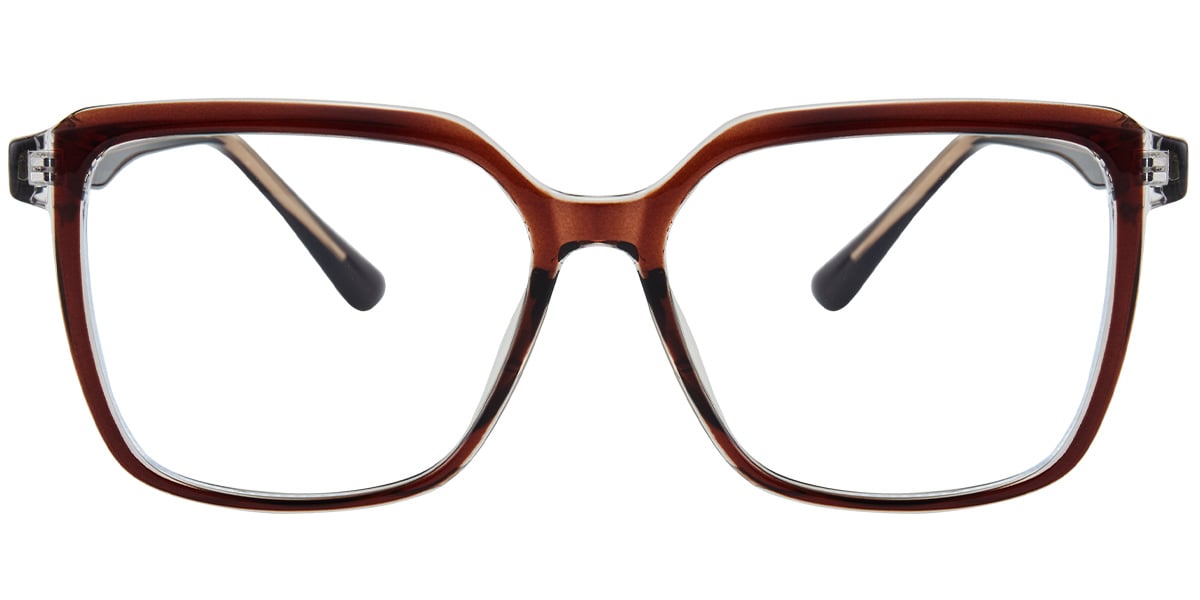 Acetate Square Frame translucent-brown