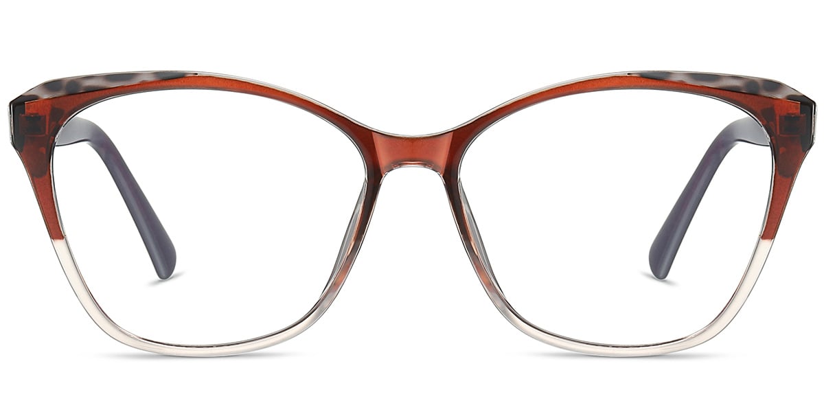 Acetate Square Frame pattern-brown