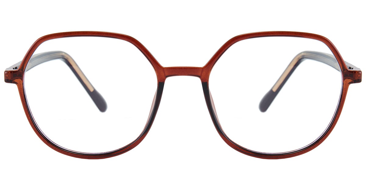 Acetate Geometric Frame translucent-brown