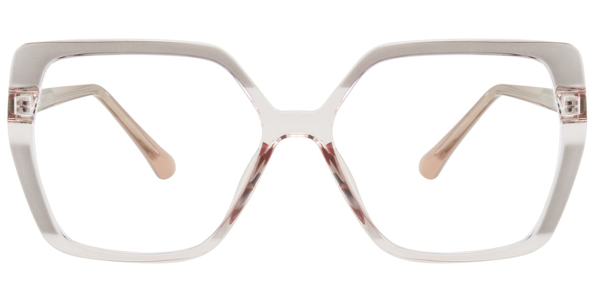 Acetate Geometric Frame pattern-grey