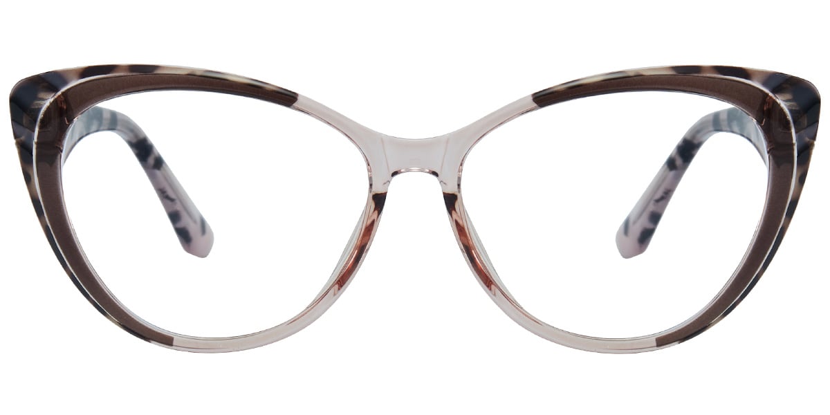 Acetate Cat Eye Frame pattern-grey